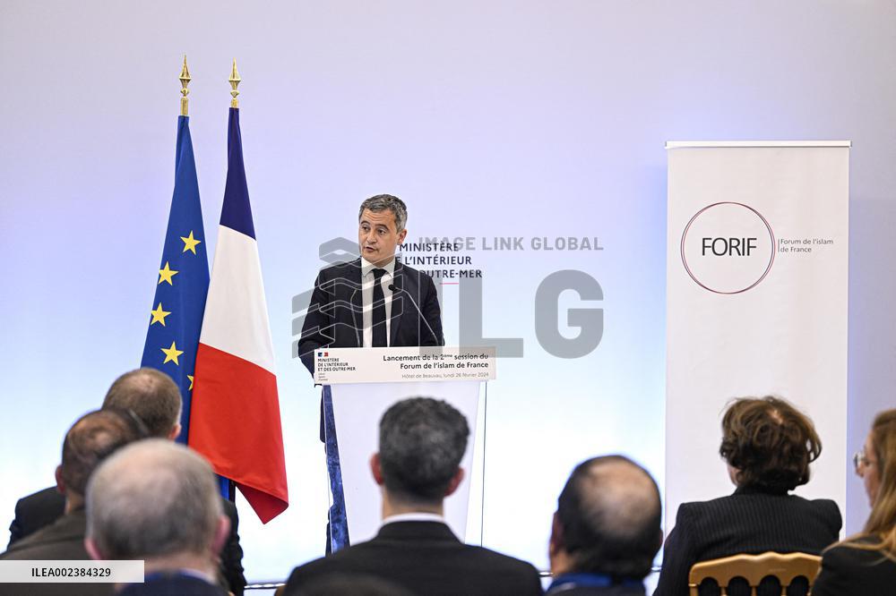 Gerald Darmanin At Forum De L'Islam De France Forum - Paris