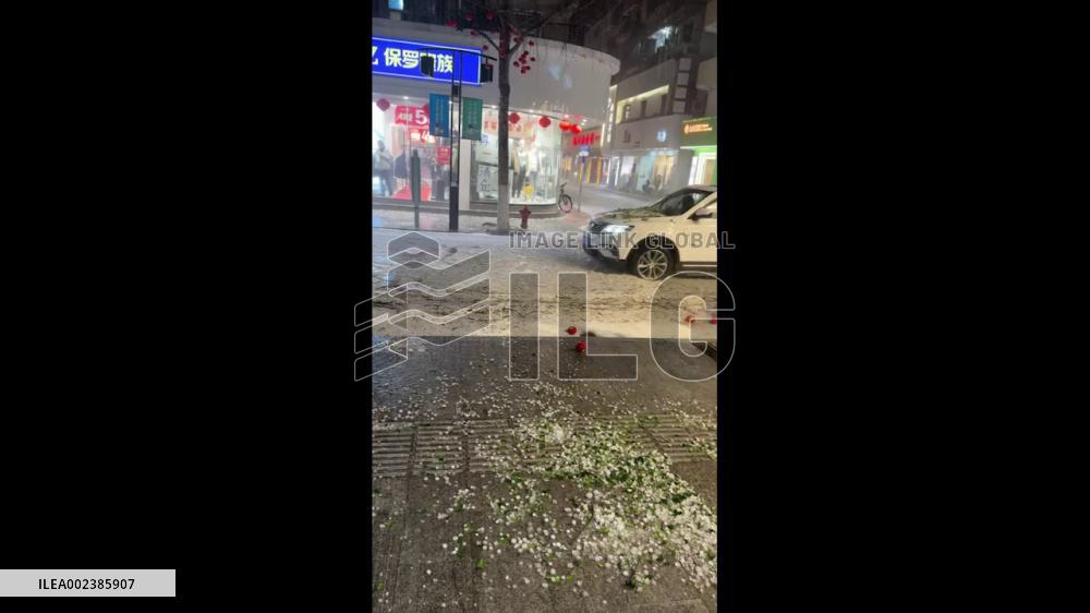 China: Intense Hailstorm Hits Qingtian, Zhejiang