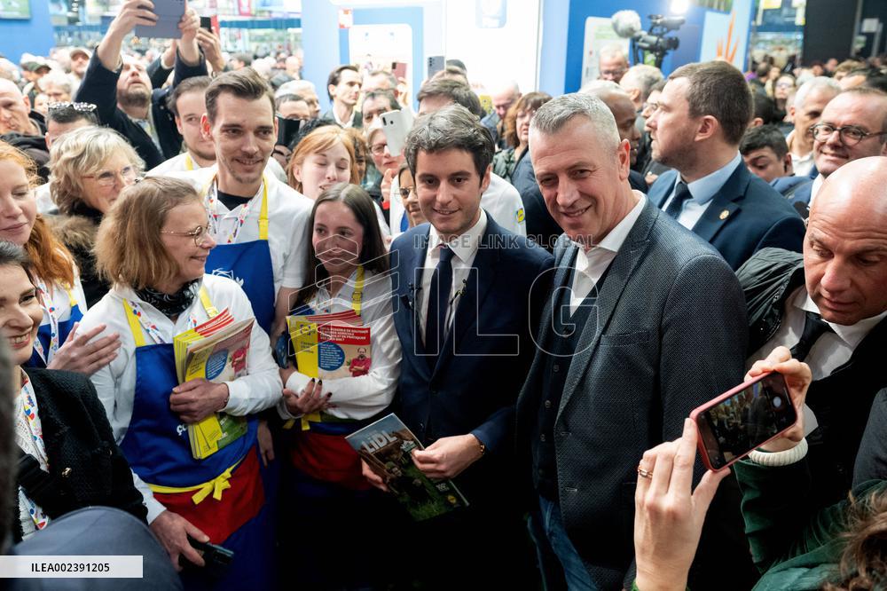 PM Attal Visits The Agricultural Fair - Paris