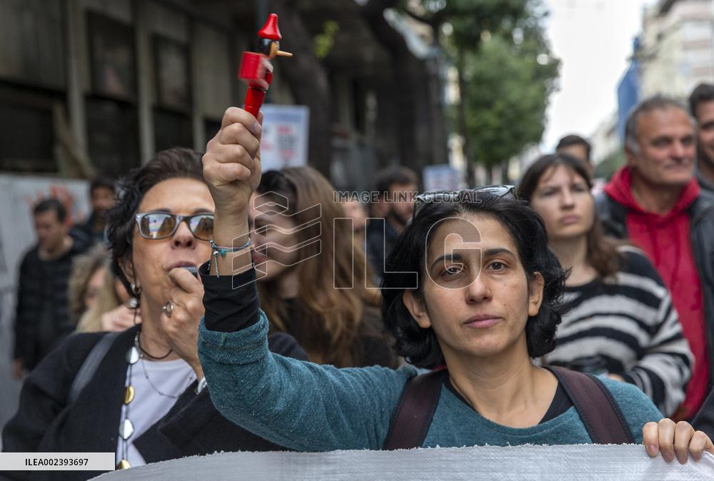 GREECE-ATHENS-TRAIN CRASH-ANNIVERSARY-STRIKES