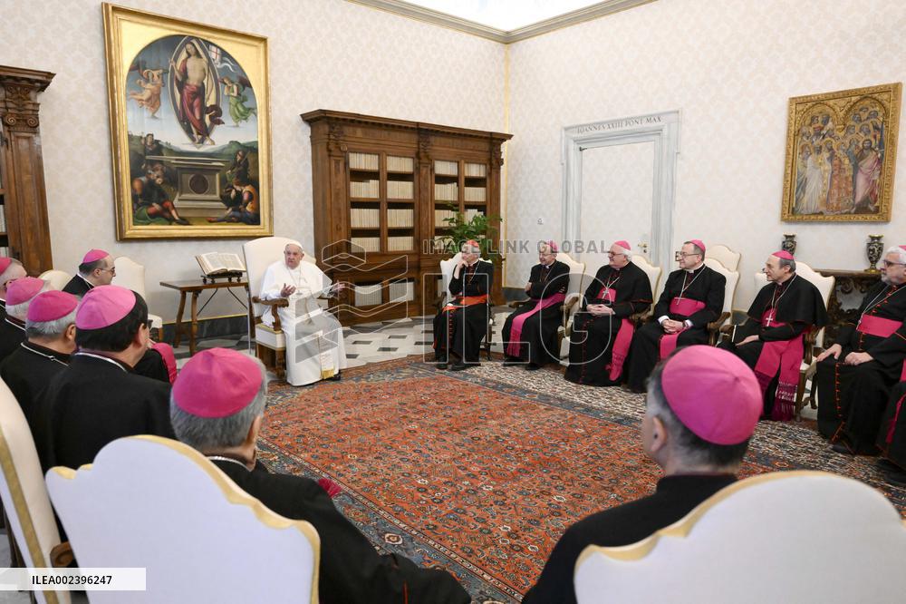 Pope Francis Receives Bishops - Vatican