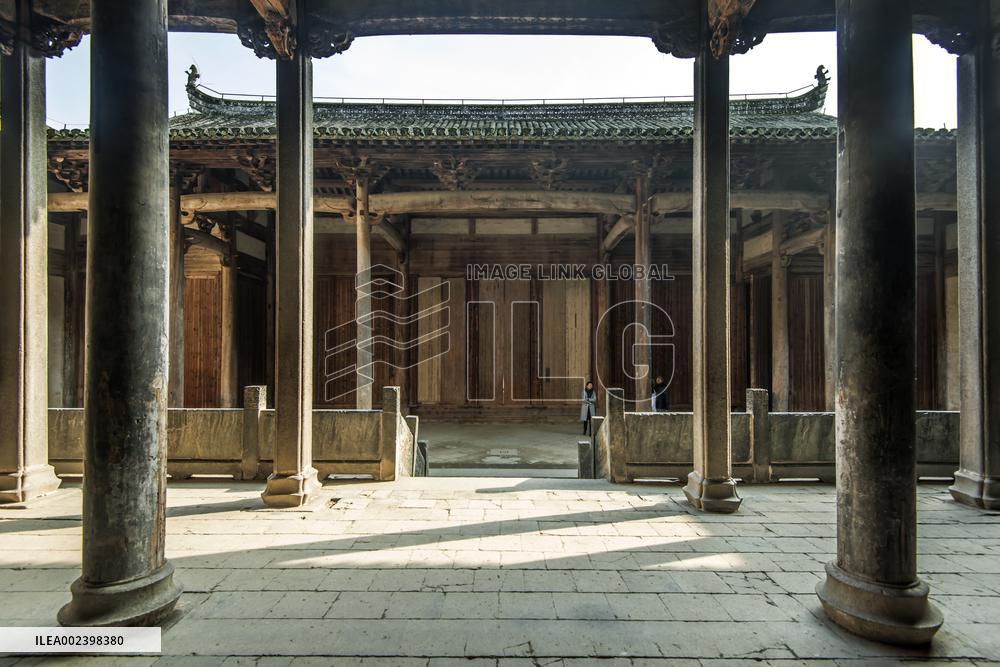 Hui-style Scene in Chengkan Ancient Village in Anhui