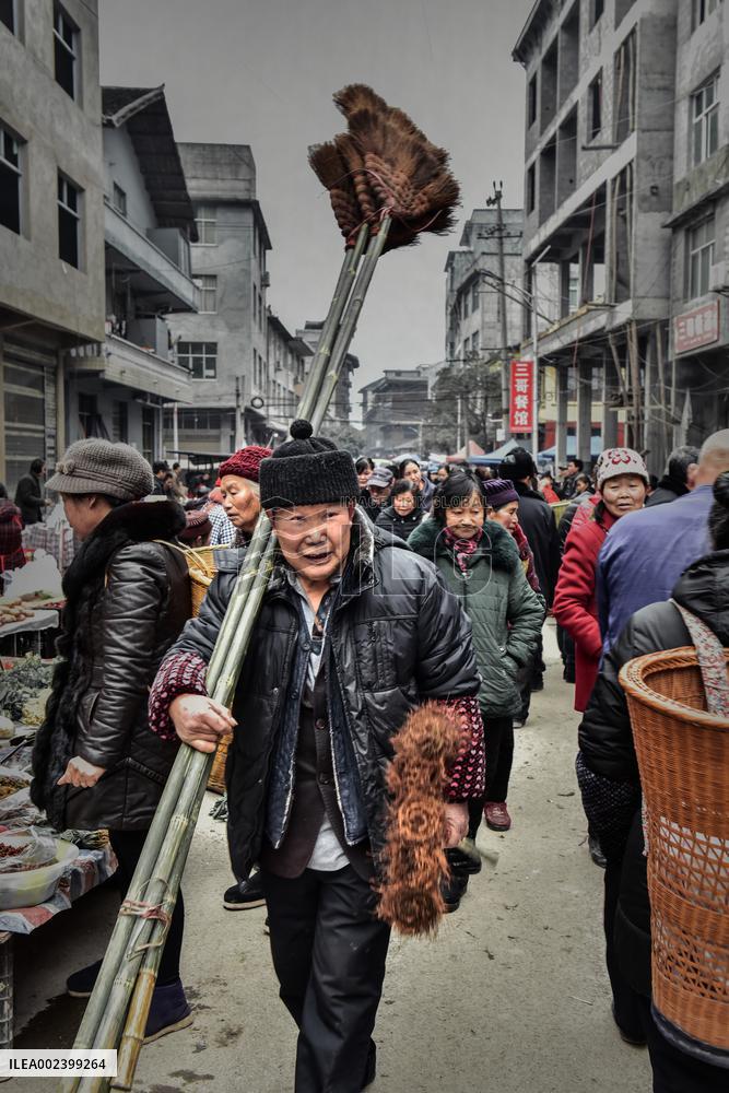 Qianjiang River Zhuoshui Ancient Town in Chongqing