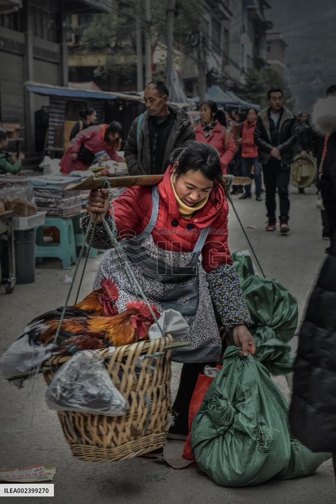 Qianjiang River Zhuoshui Ancient Town in Chongqing