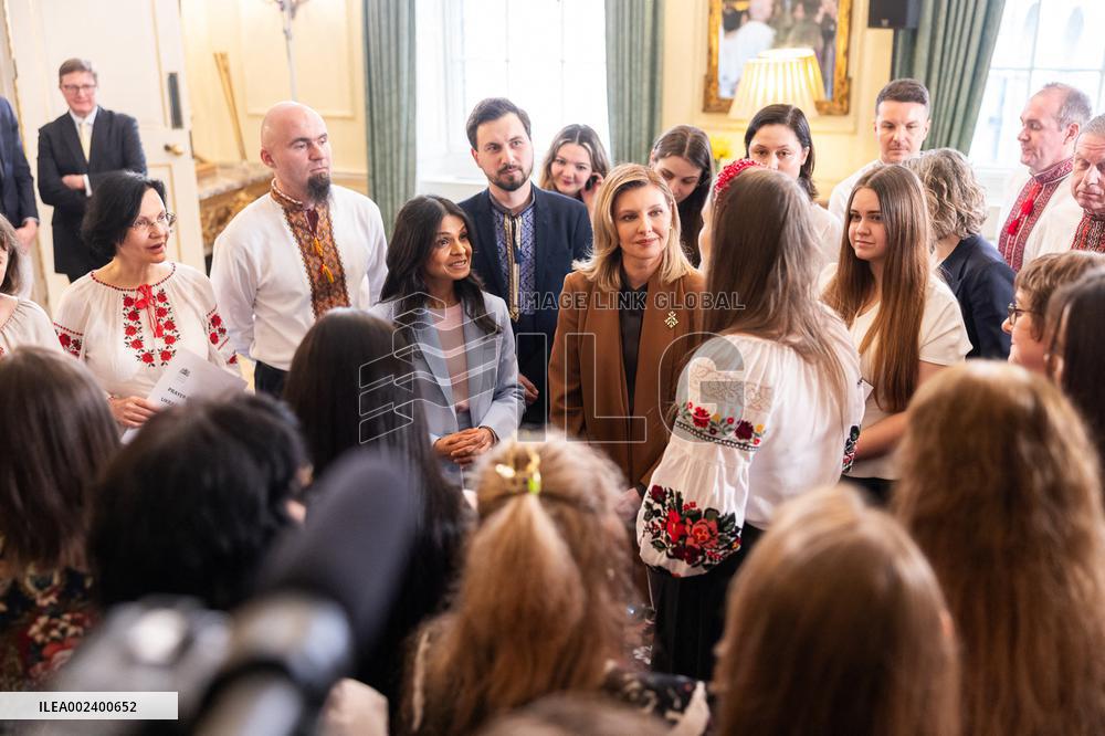 Ukrainian First Lady Olena Zelenska Visits Britain