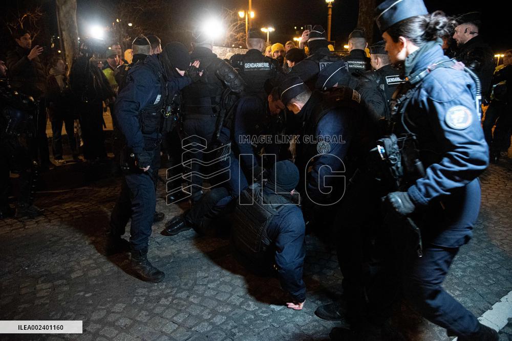 Farmers Block The Champs Elysees - Paris