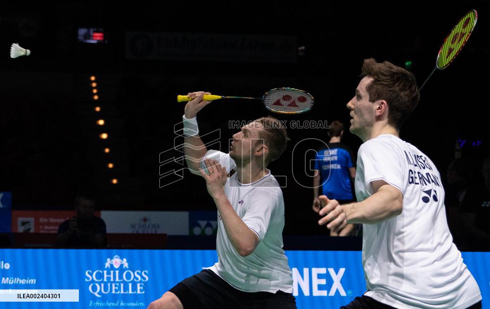 (SP)GERMANY-MUELHEIM-BADMINTON-GERMAN OPEN 2024-MEN'S DOUBLES