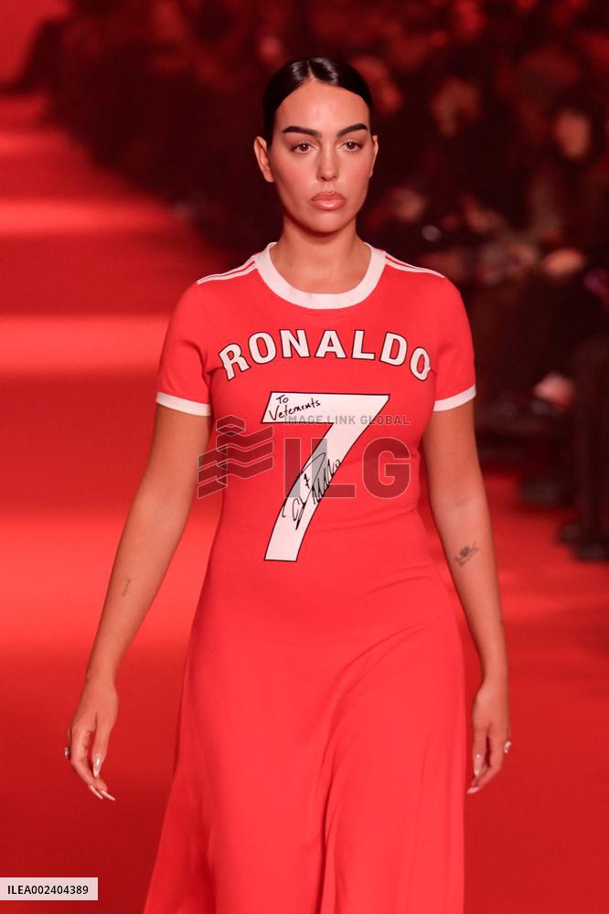 PFW - Georgina Rodriguez Models For Vetements