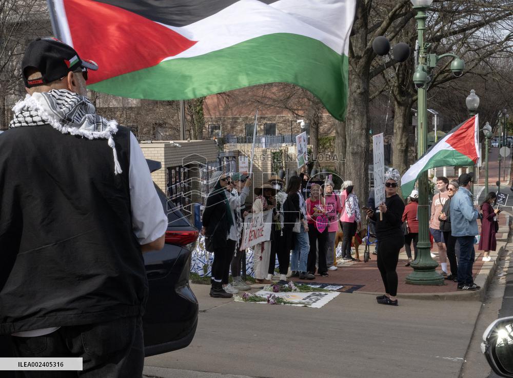 Protest At Israeli Embassy - Washington