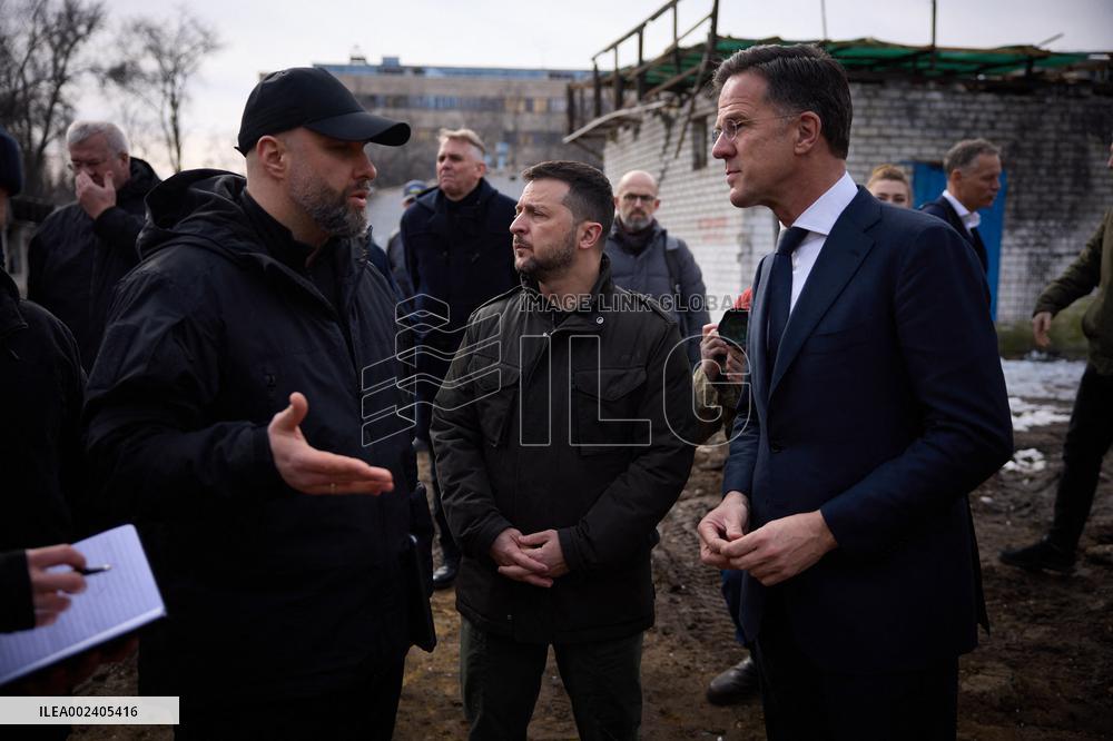 Zelensky And Rutte Meet In Kharkiv - Ukraine