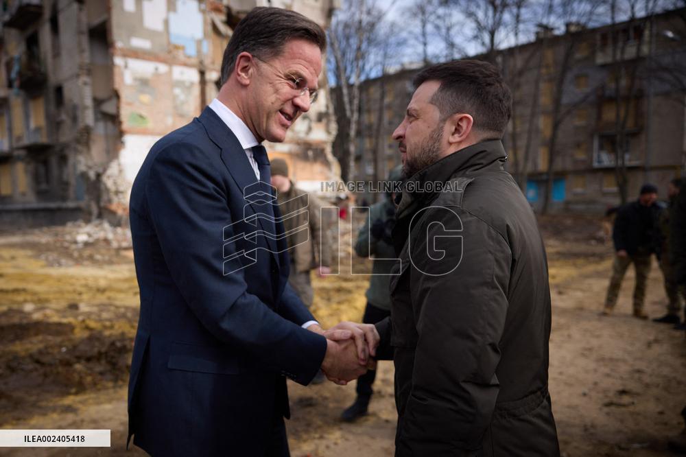 Zelensky And Rutte Meet In Kharkiv - Ukraine