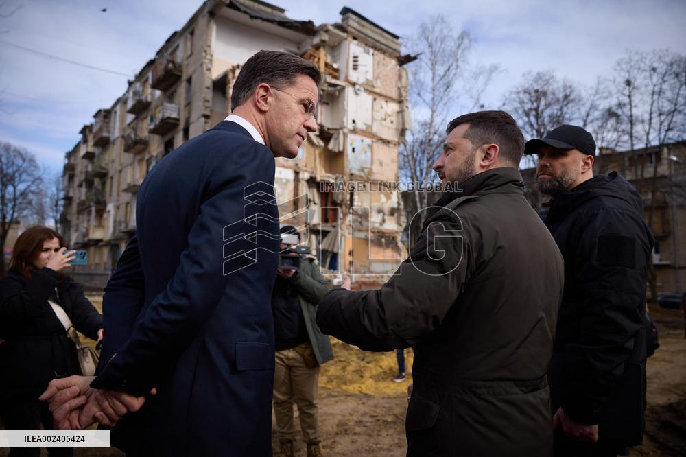 Zelensky And Rutte Meet In Kharkiv - Ukraine