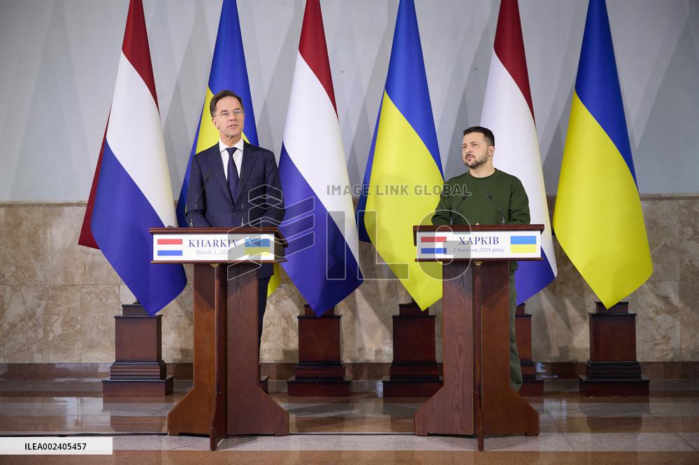Zelensky And Rutte Meet In Kharkiv - Ukraine