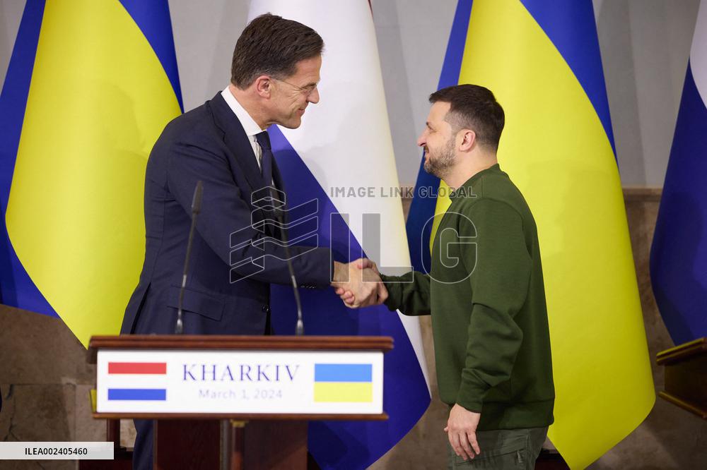Zelensky And Rutte Meet In Kharkiv - Ukraine