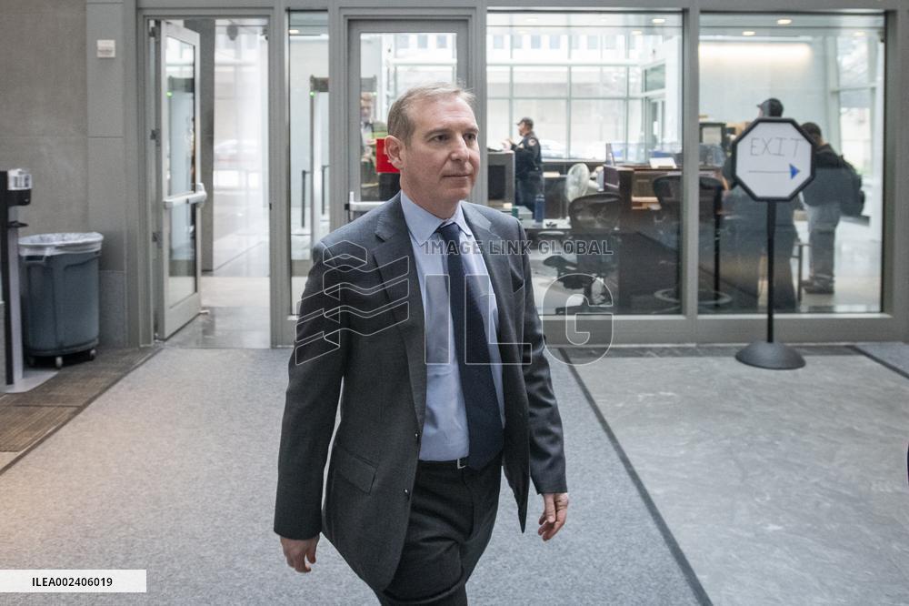 Biden family business associate Eric Schwerin arrives to testify for the impeachment investigation into United States President