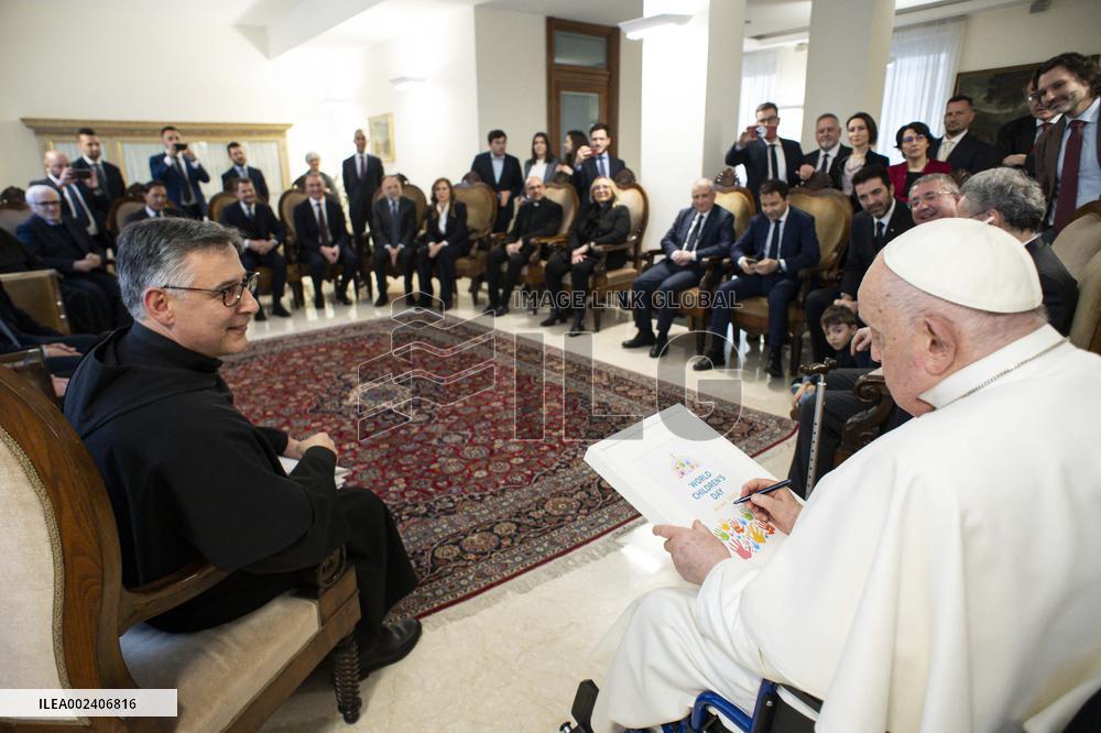 Pope Francis Meets With World Children's Day Organizing Committee