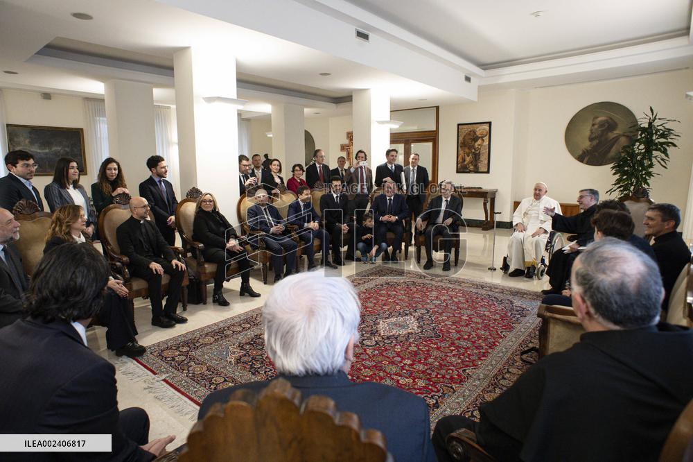 Pope Francis Meets With World Children's Day Organizing Committee