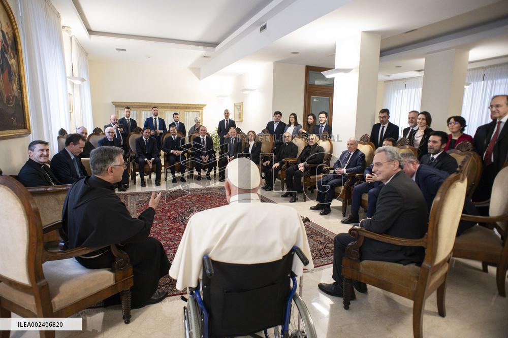 Pope Francis Meets With World Children's Day Organizing Committee