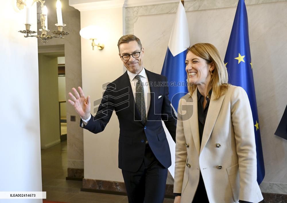 Euroopan parlamentin puhemies Roberta Metsola vierailee Suomessa