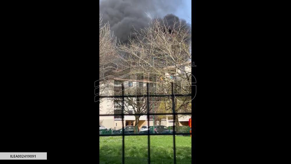 France: Fire Breaks Out At 4 Story Residential Building In Rungis