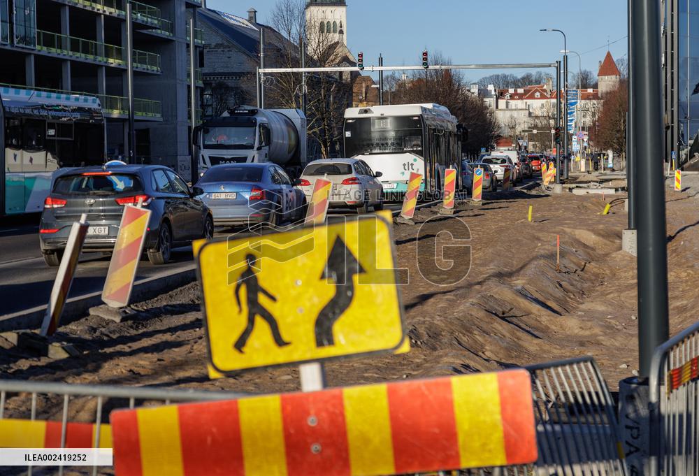 Old Harbor tramway construction work continued