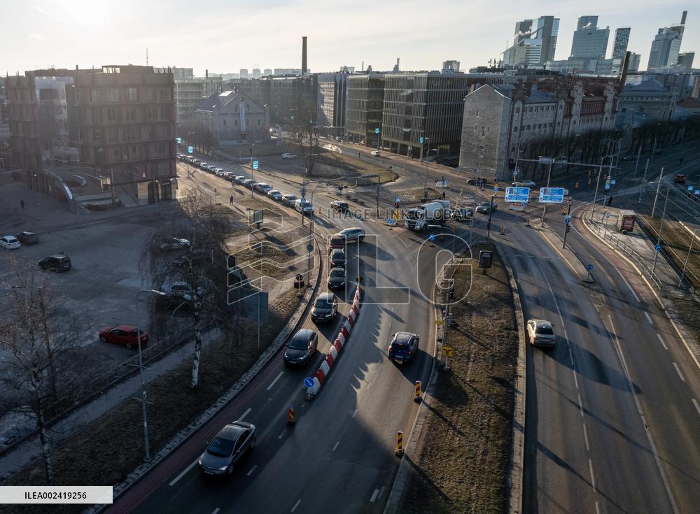 Old Harbor tramway construction work continued