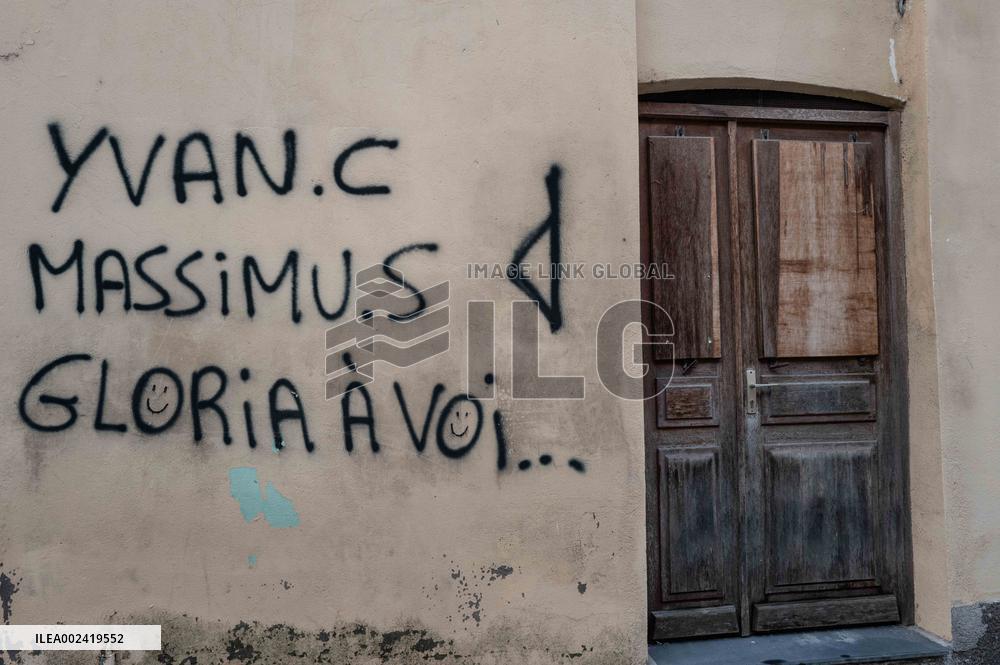 Independentist Graffiti Covers Walls - Bastia