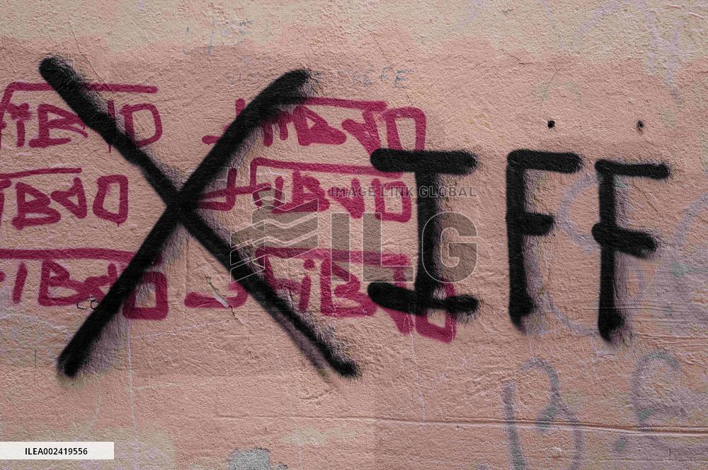 Independentist Graffiti Covers Walls - Bastia