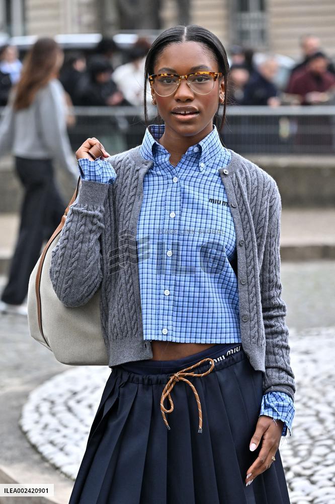 PFW Miu Miu Outside Arrivals