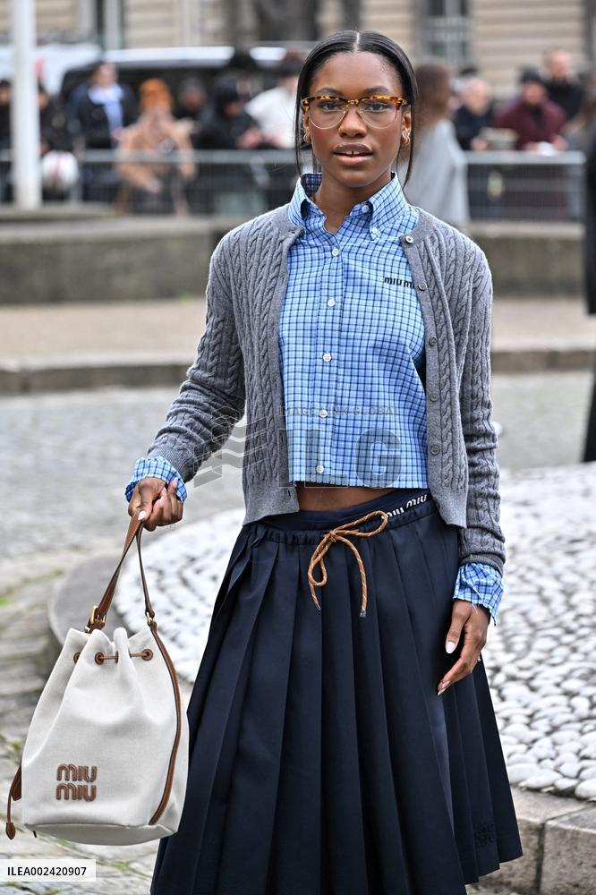 PFW Miu Miu Outside Arrivals