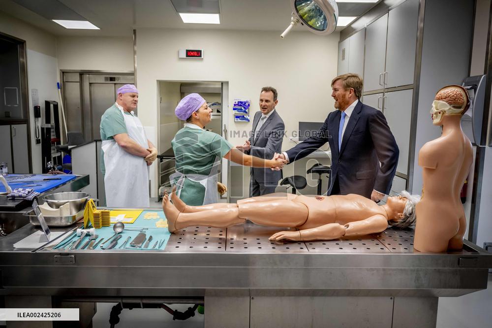 King Willem Alexander Working Visit To NFI - The Hague