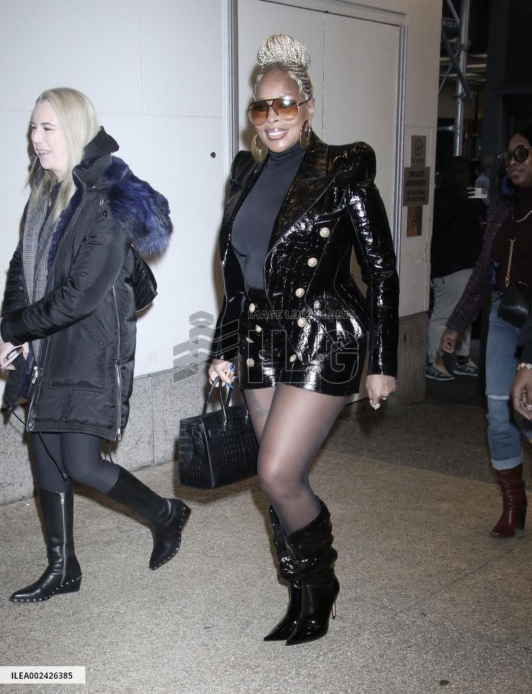 Mary J Blige At CBS This Morning Studios - NYC