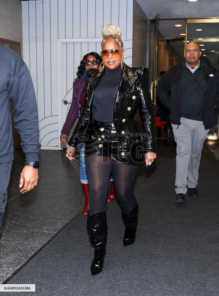 Mary J Blige At CBS This Morning Studios - NYC