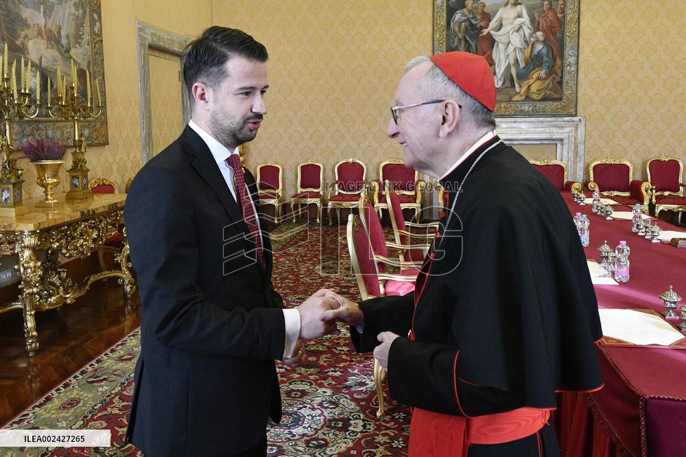 Pope Francis Hold Audiences - Vatican on March 7, 2024. Photo by  by Vatican Media/Catholic Press Photos/IPA/ABACAPRESS.COM