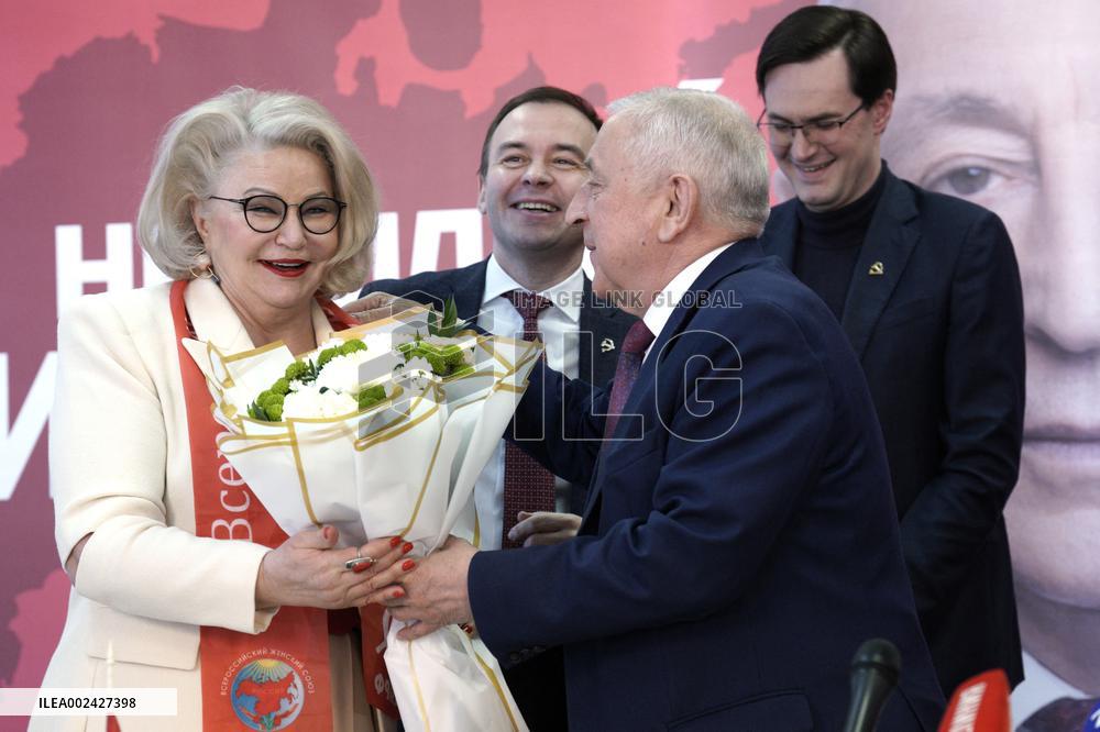Communist presidential candidate Kharitonov - Moscow