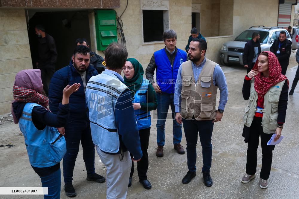 UN Delegation Visits A School - Idlib
