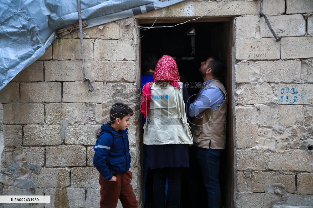 UN Delegation Visits A School - Idlib