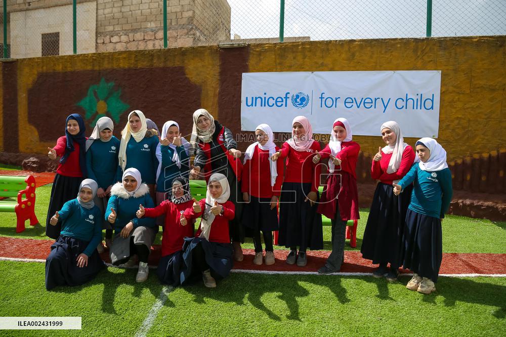 UN Delegation Visits A School - Idlib