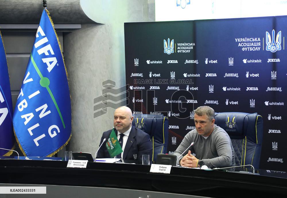 News conference of Ukrainian national football team coach in Kyiv