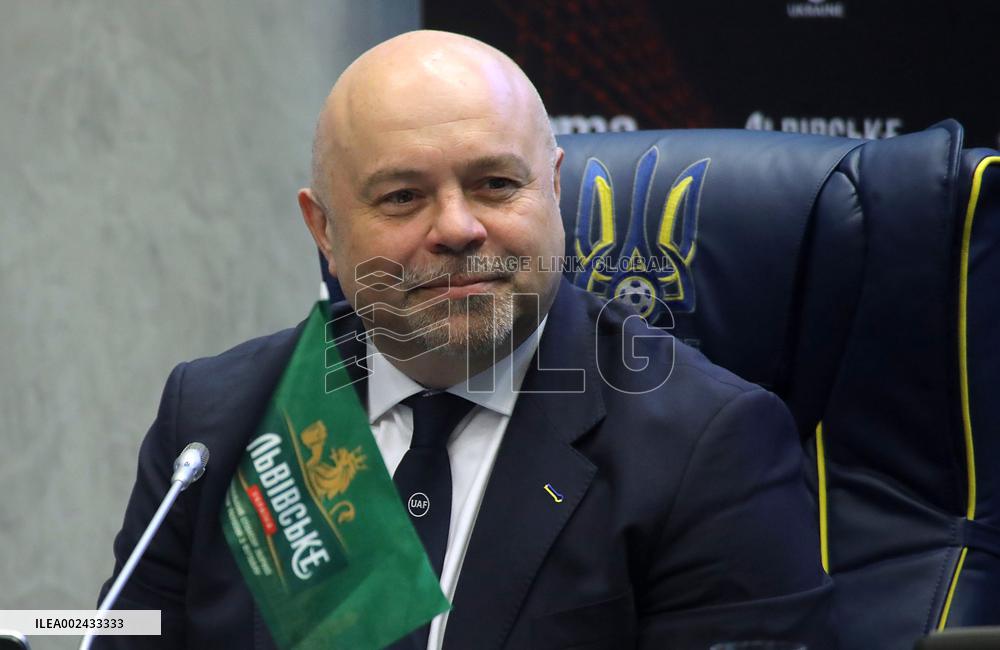 News conference of Ukrainian national football team coach in Kyiv