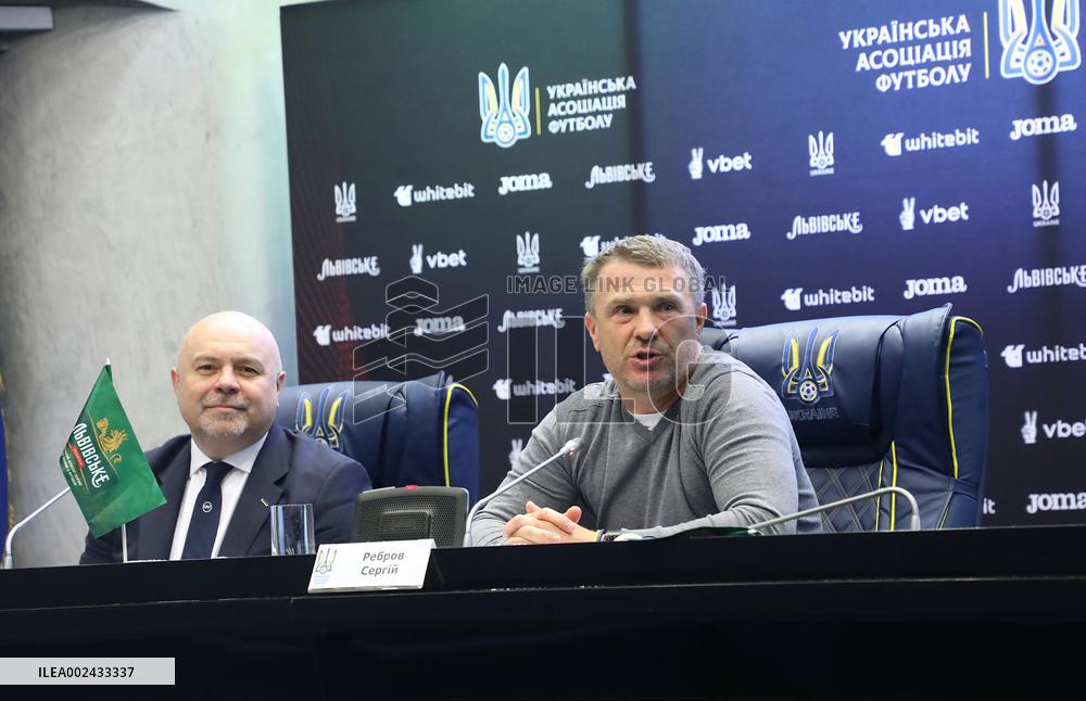 News conference of Ukrainian national football team coach in Kyiv