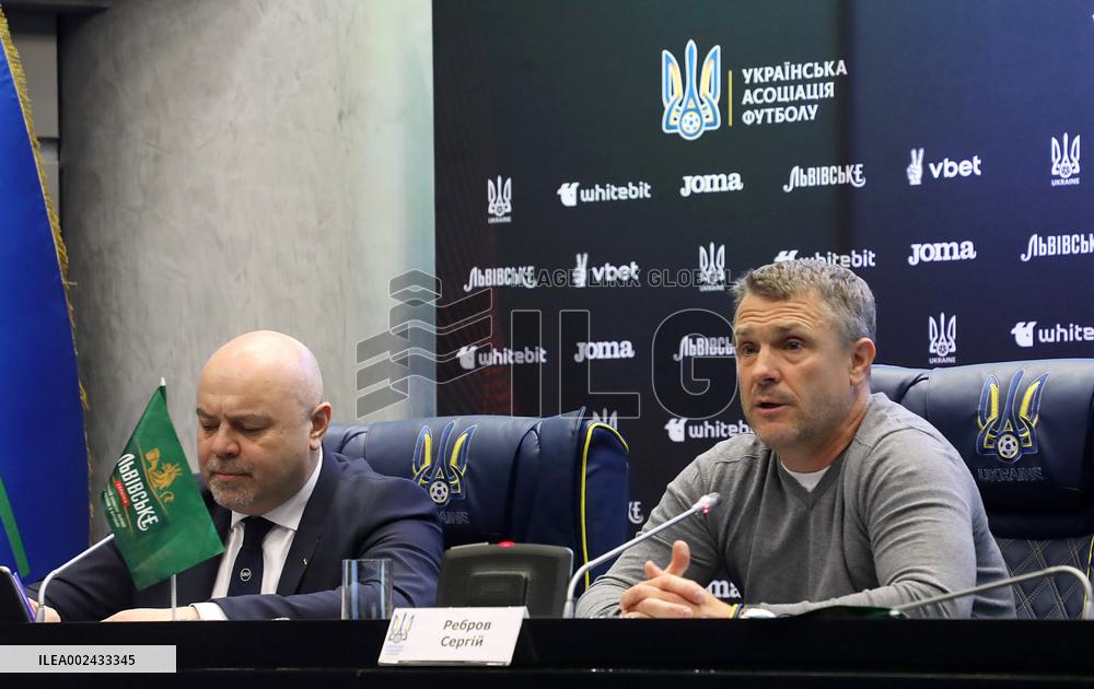 News conference of Ukrainian national football team coach in Kyiv