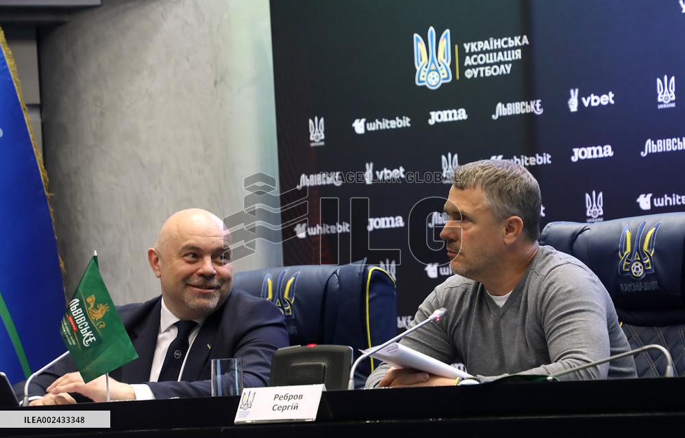 News conference of Ukrainian national football team coach in Kyiv