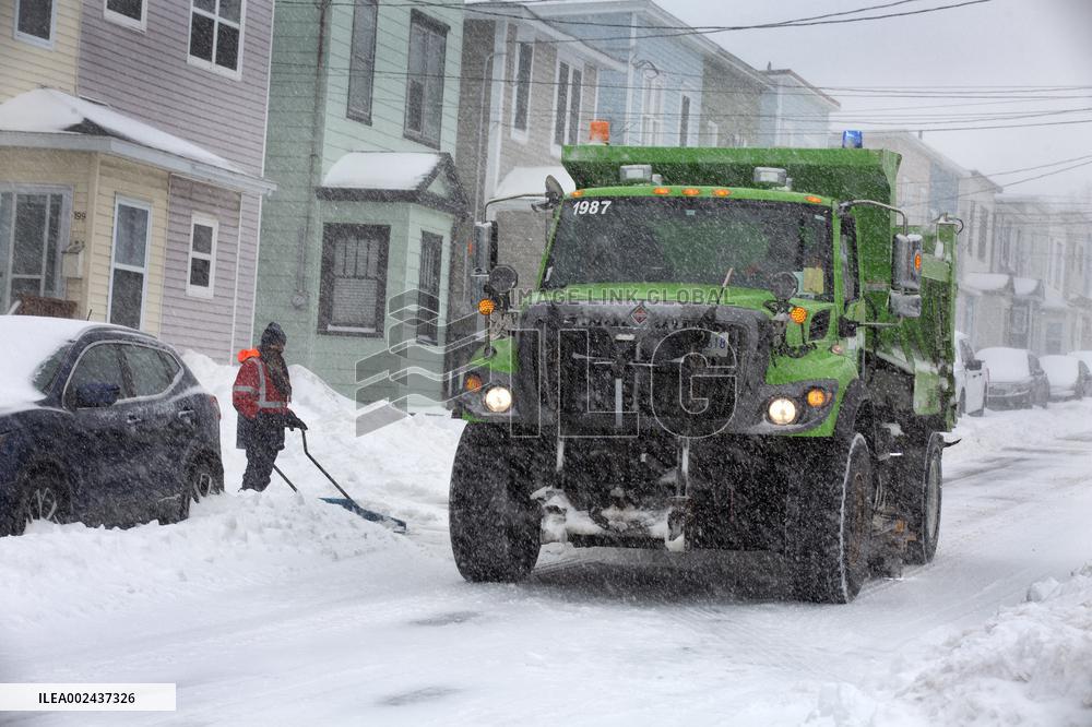 Storm Walloping Parts Of Newfoundland - Canada