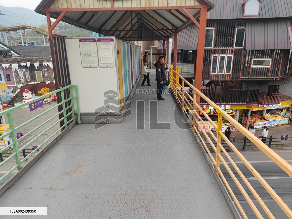 A Toilet on An Overpass in Chongqing