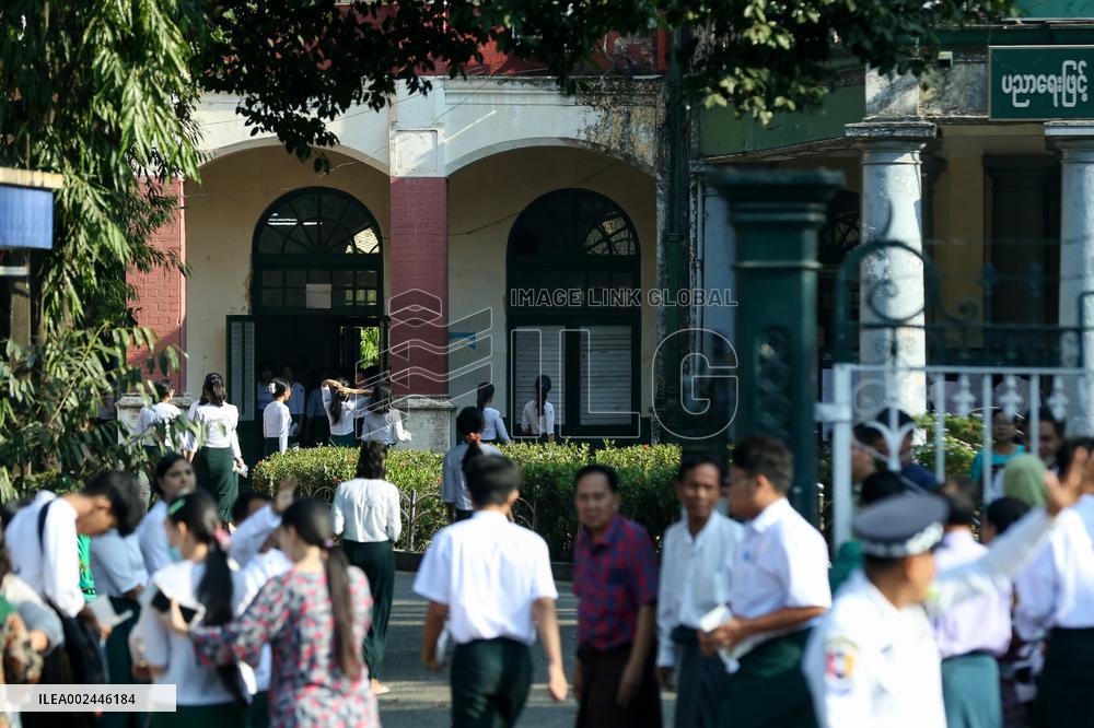 MYANMAR-YANGON-MATRICULATION EXAM