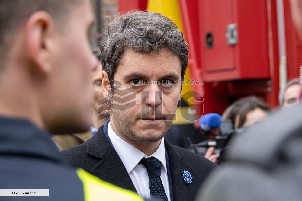 PM Attal on visit in Pas de Calais