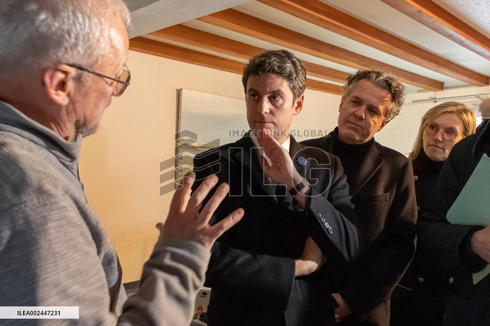 PM Attal on visit in Pas de Calais