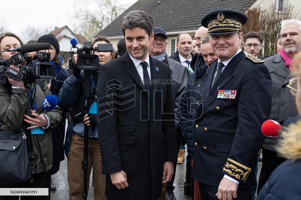 PM Attal on visit in Pas de Calais