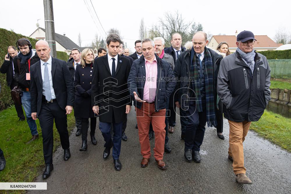 PM Attal on visit in Pas de Calais